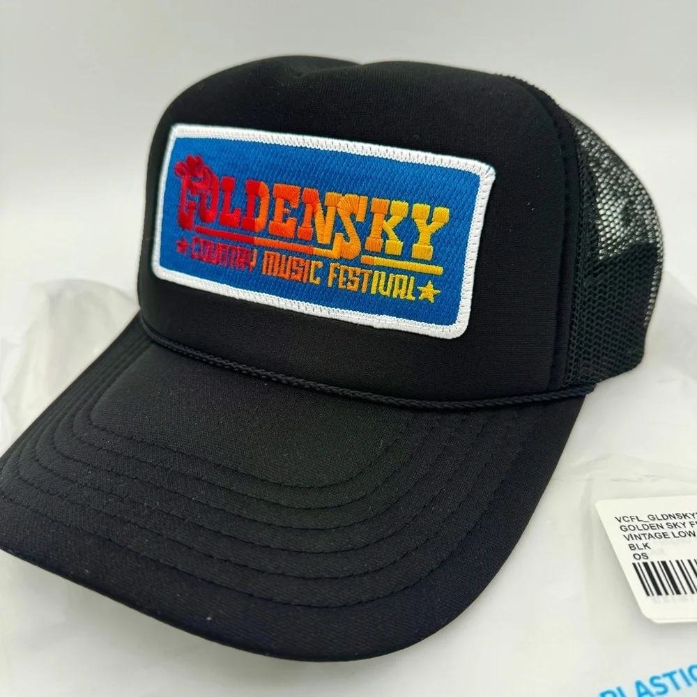 NWT Aviator Nation Golden Sky 2014 Festival Trucker Hat Cap Black Country Music - Picture 7 of 16